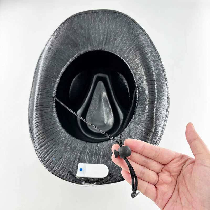 Wirel Glowing Cowboy Hats Concert Masquerade Bar Cowboy Supplies Bride To Be Hat Woman Disco Bride LED Cowboy Hat W241225