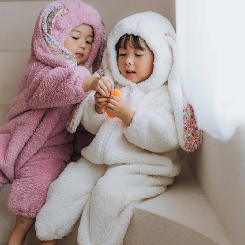 Infant born Baby Boys Girls Bodysuits Cute Bunny Ear Rompers Rabbit Toddler Clothes Jumpsuit Outfits Winter Kids Onesies 241225