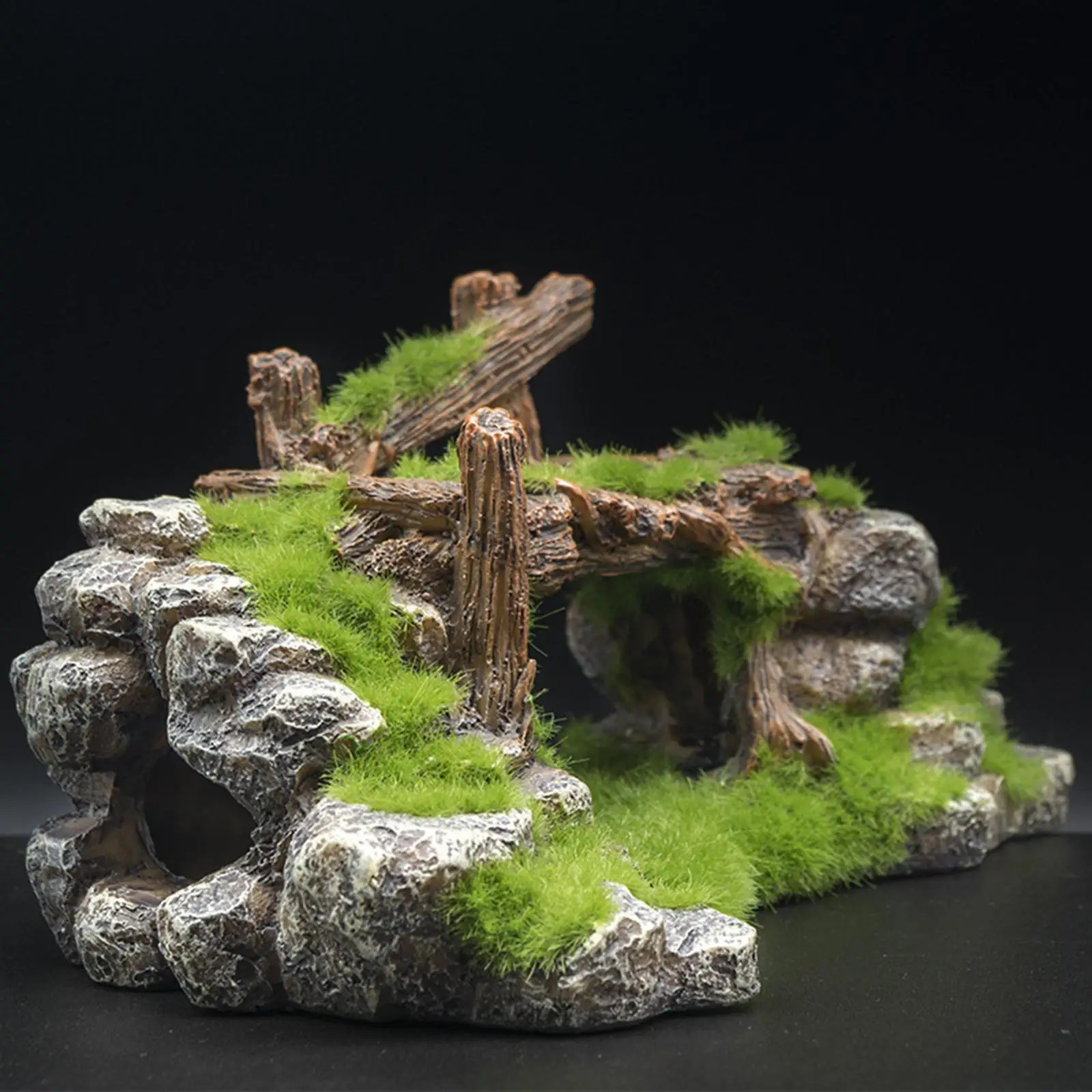 Aquarium Rockery Hideaway Aquatic Caves Multifunctional Bridge Ornament Fish Tank Decoration for Table Desktop Decorative 241225