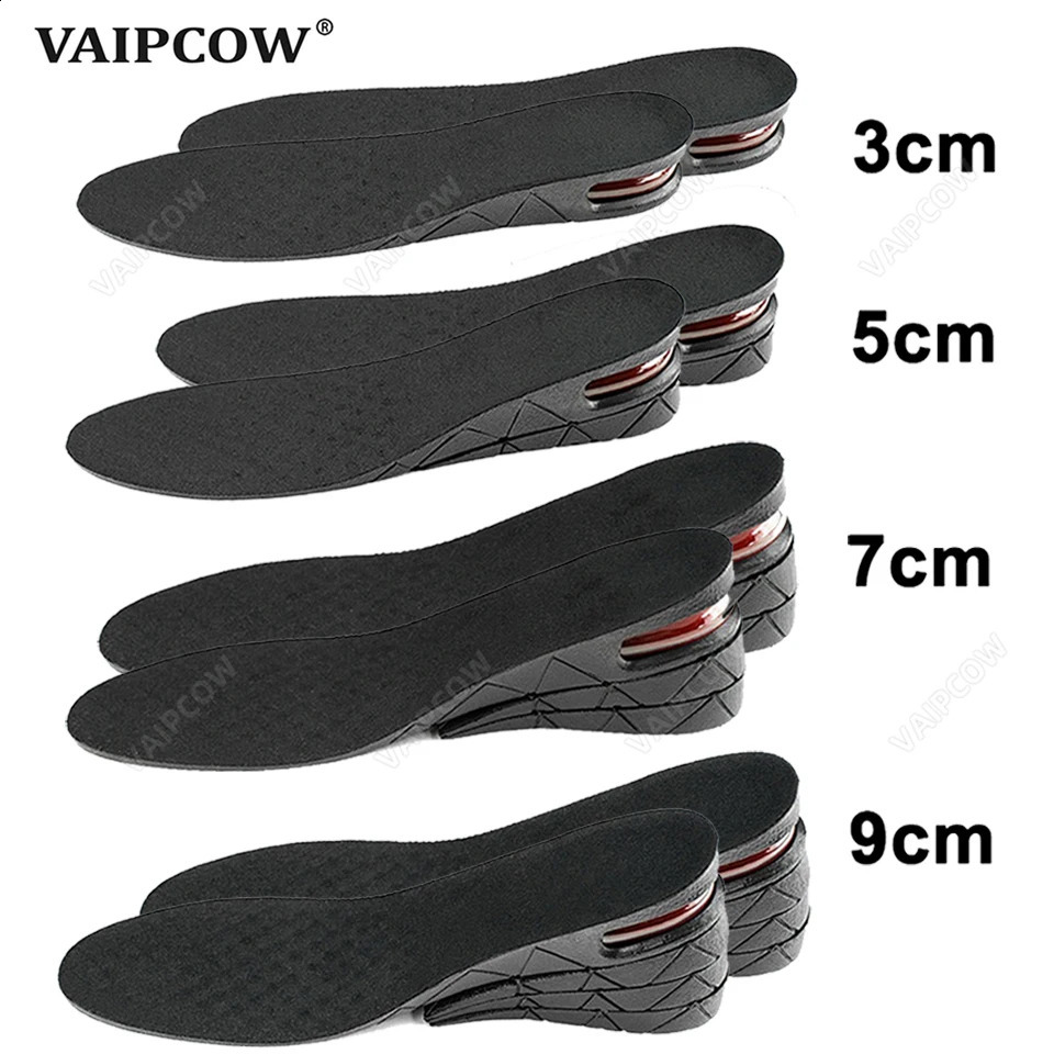 3-9cm Invisible Height Increase Insole Cushion Height Adjustable Shoe Heel insoles Insert Taller Support Absorbant Foot Pad 241226
