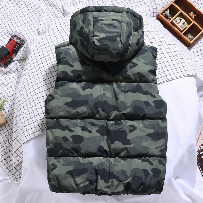 Spring Winter Plus Large Size 6xl 7xl Vest Hat Detachable Camouflage Sleeveless Jackets Warm Parka For Men Unisex Waistcoat