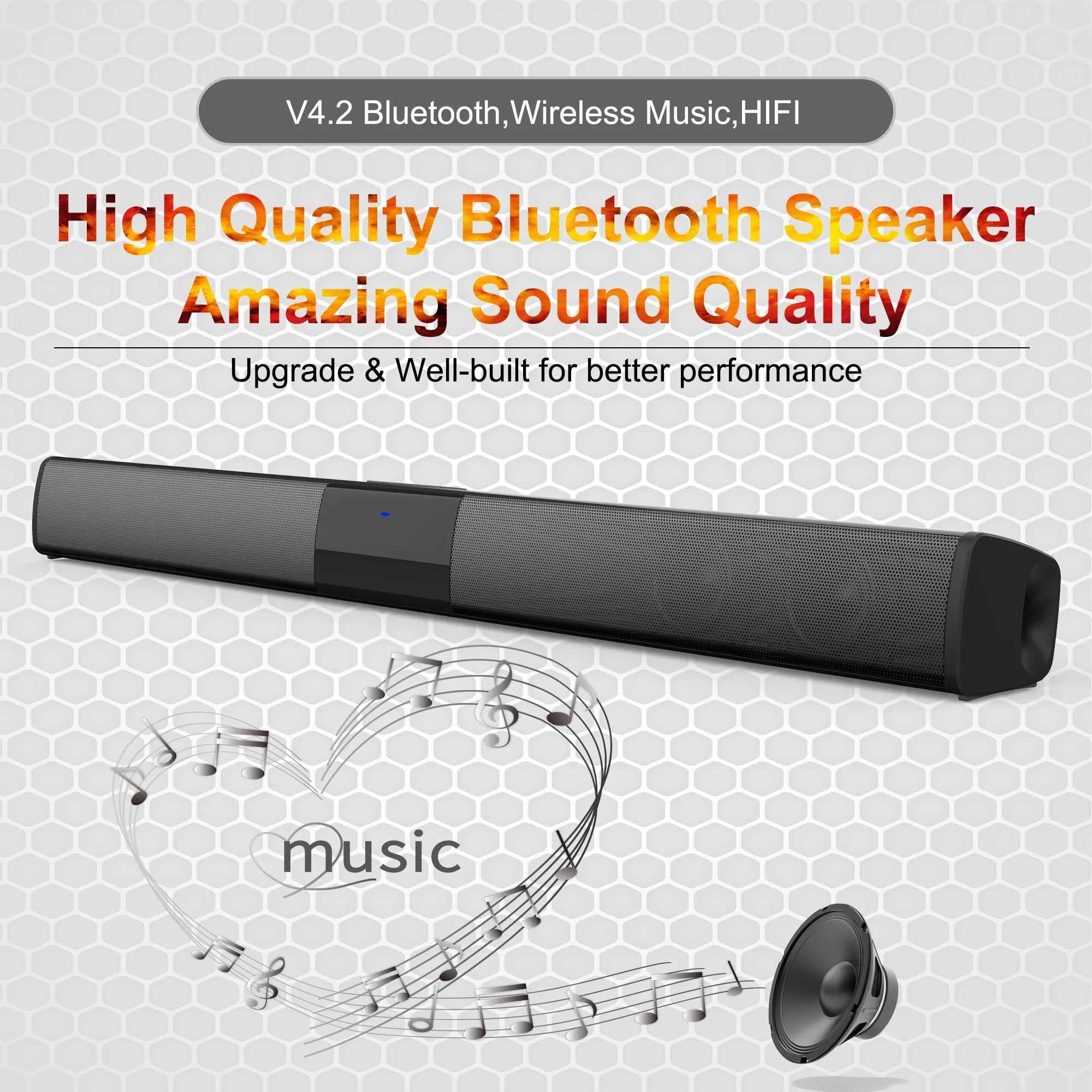 TV Sound Bar He Theater Sound System Speaker Cputer Speakers For TV Soundbar Box Subwoofer Ra Bo Box Column Z241224