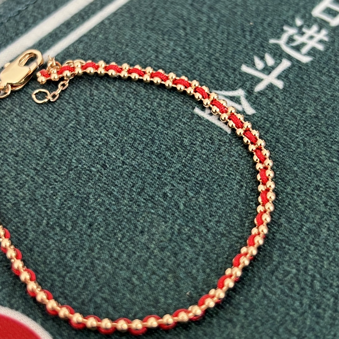 Ins Lover Wedding French Bracelets Simple Fashion Jewelry 925 Sterling Silver Gold Fill Braided Rope Party Eternity Lucky Hand Strap Women Bangle For 