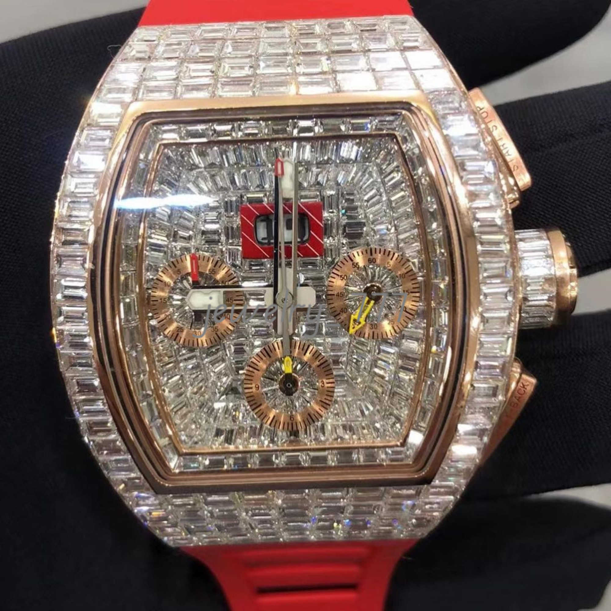 High quality DEF Lab Moissanite watch colorless hip-hop style watch
