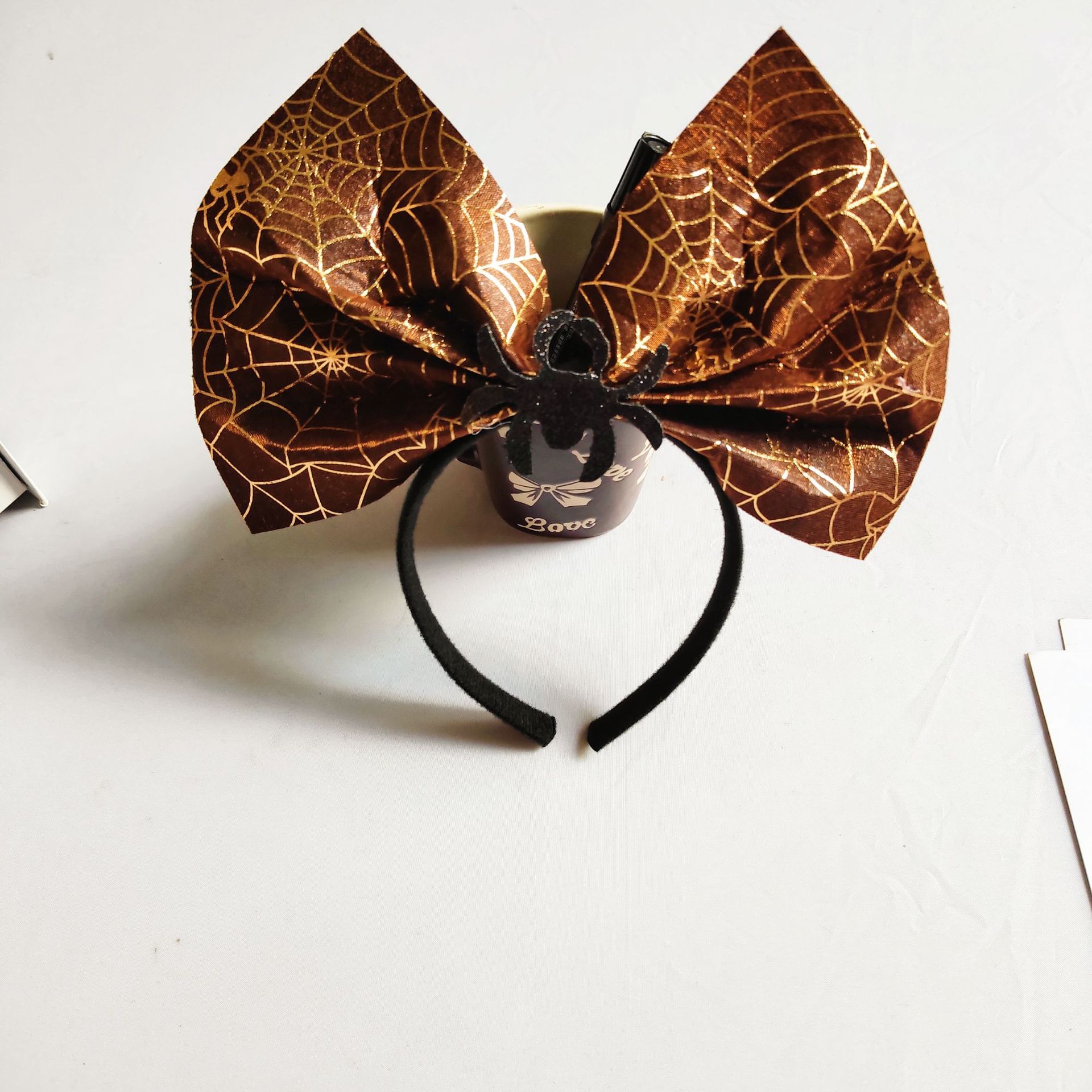Halloween bow headband pumpkin skull spider bat headband children's funny outfit holiday party hair accessories