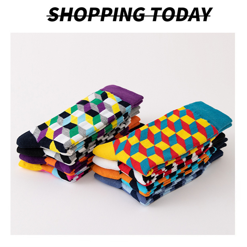 Ddmytiger Ddmytiger China Domestic Socks Men Color Coded Casual Ins Trendy Sweat Absorbing Breathable Odor Resistant Mid Length Running And Sports For