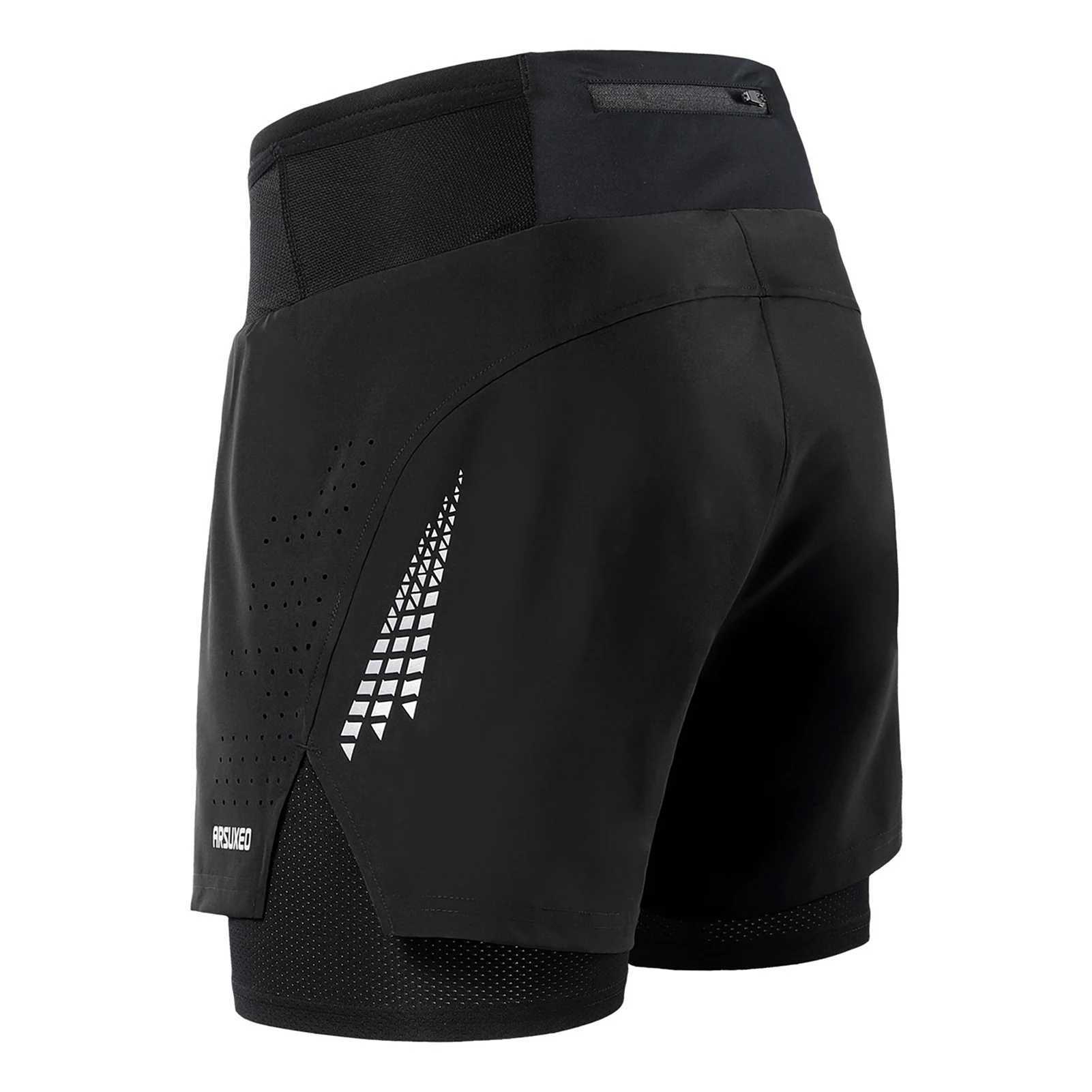 Men 2 in 1 Running Shorts High Waist Athletic Shorts Sport Shorts Workout Shorts with Pockets for Gym Jogging TennisXJ241226