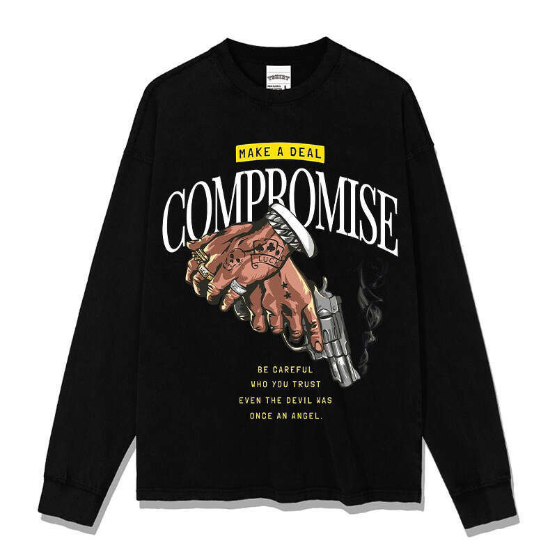 Bc new summer American street dark style printed short sleeved t-shirt made of pure cotton round neck hooded sweatshirt