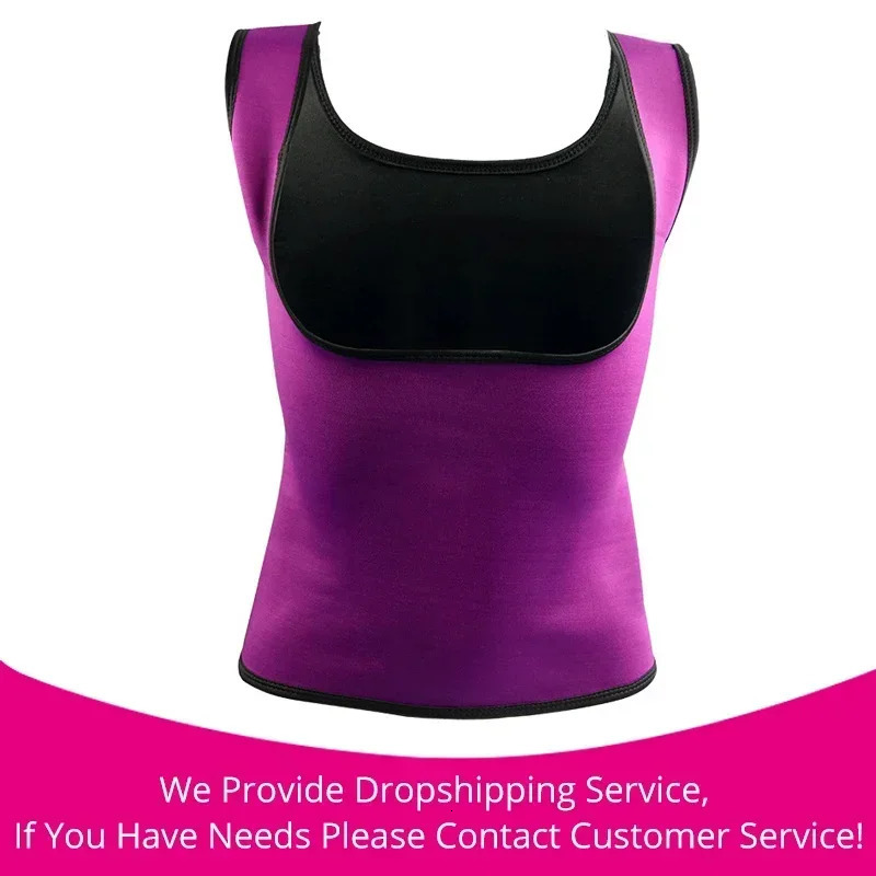 Plus SizeS-6XL Women Shapewear Weight Loss Neoprene Sauna Sweat Waist Trainer Corset Tank Top Vest Sport Workout Slimming Shaper 241225