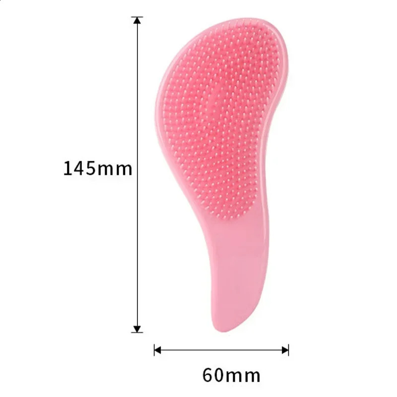 1PCS Anti Static Massage Hair Brush Tangles Detangle Shower Massage Hairbrush Comb Salon Hair Styling Tool Magic Handle Comb 241225