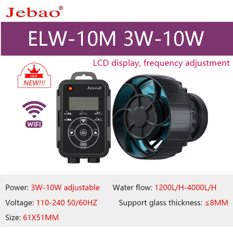 jebao fish tank mini wave pump ELW EOW WIFI coral aquarium intelligent surf pump oxygenation wave pump flow making pump 241225