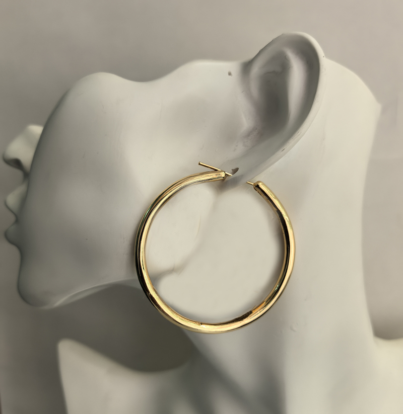 2025 gold hoop earrings for lady Women Party Wedding Lovers gift engagement Jewelry Bride
