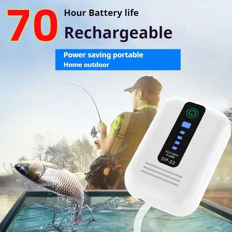 Aquarium Oxygen Air Pump Compressor Portable USB Charging Air Pump Aquarium Fish Tank Ultra Silent Outdoor Fishing Accessories 241225