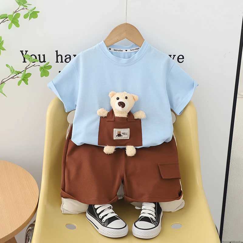 Clothing Sets New Summer Toddler Baby Boys Clothing Suits Children Cartoon T shit Shorts 2PCS Set Kids Baby Clothes OutfitsY2412252P0N