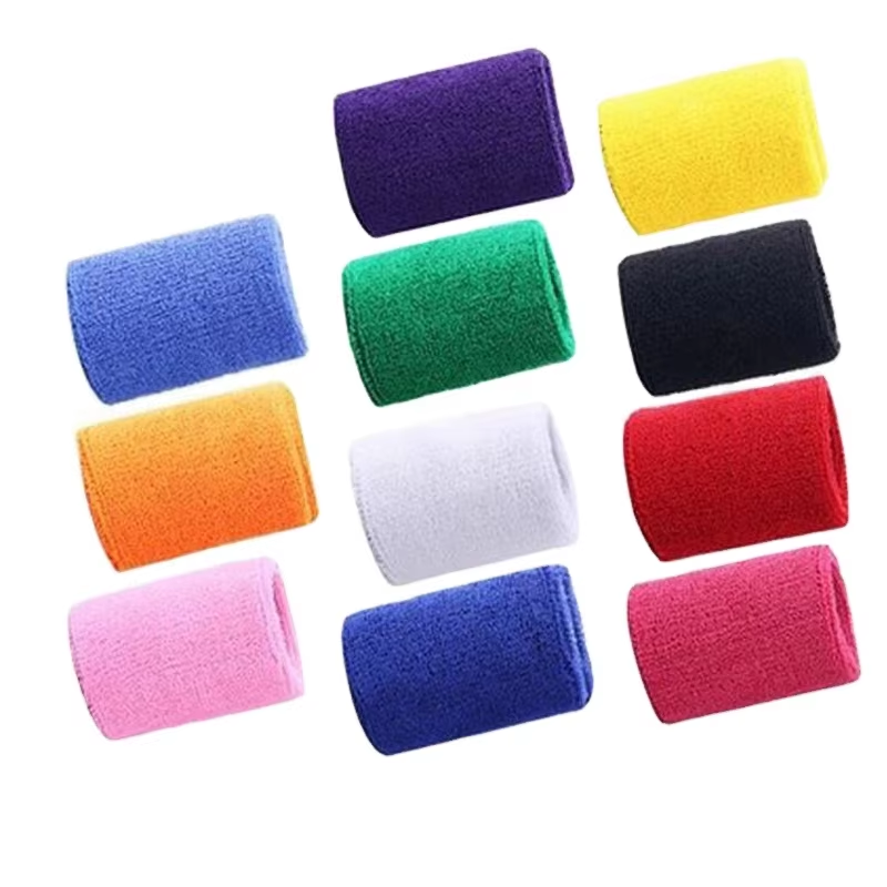 outdoor sport cotton wristband cheap basketball sweatband for adult
