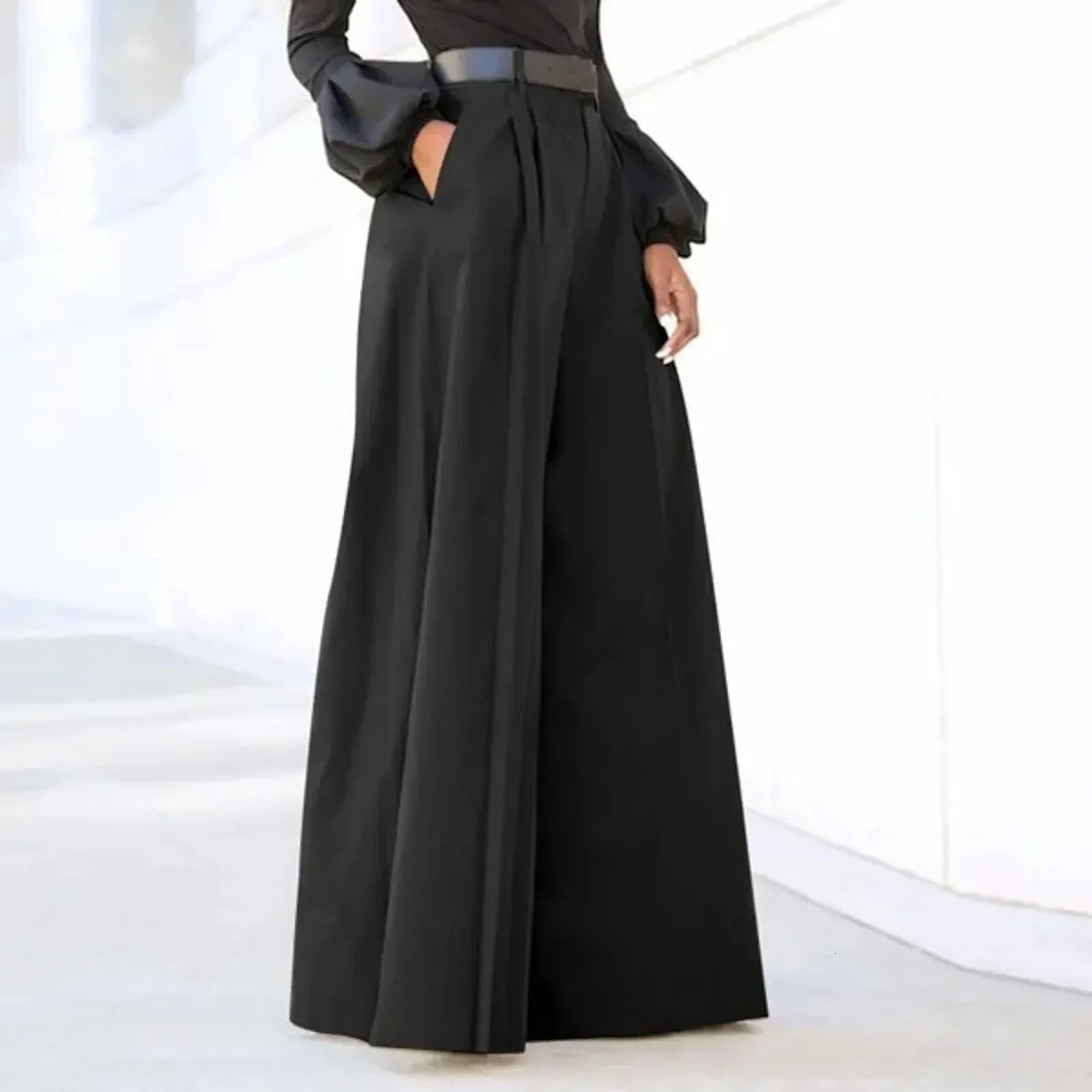 Fleece Pant Pants For Women Palazzo Summer Printed Cropped Cotton Linen Comfy Baggy Trousers With Pockets Fashion 241225