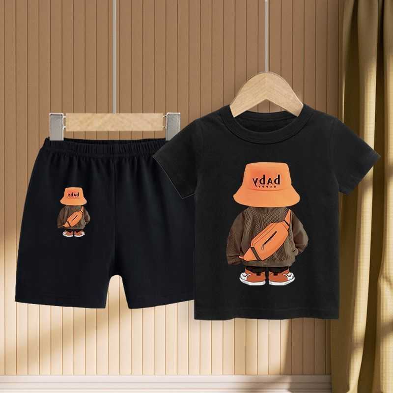 Clothing Sets Summer Baby Girls Clothes Set Cartoon Bear Printed T-Shirts And Shorts 2 Pieces Suit Kid Casual Top Bottom Outfits TracksuitsY2412251GUJ