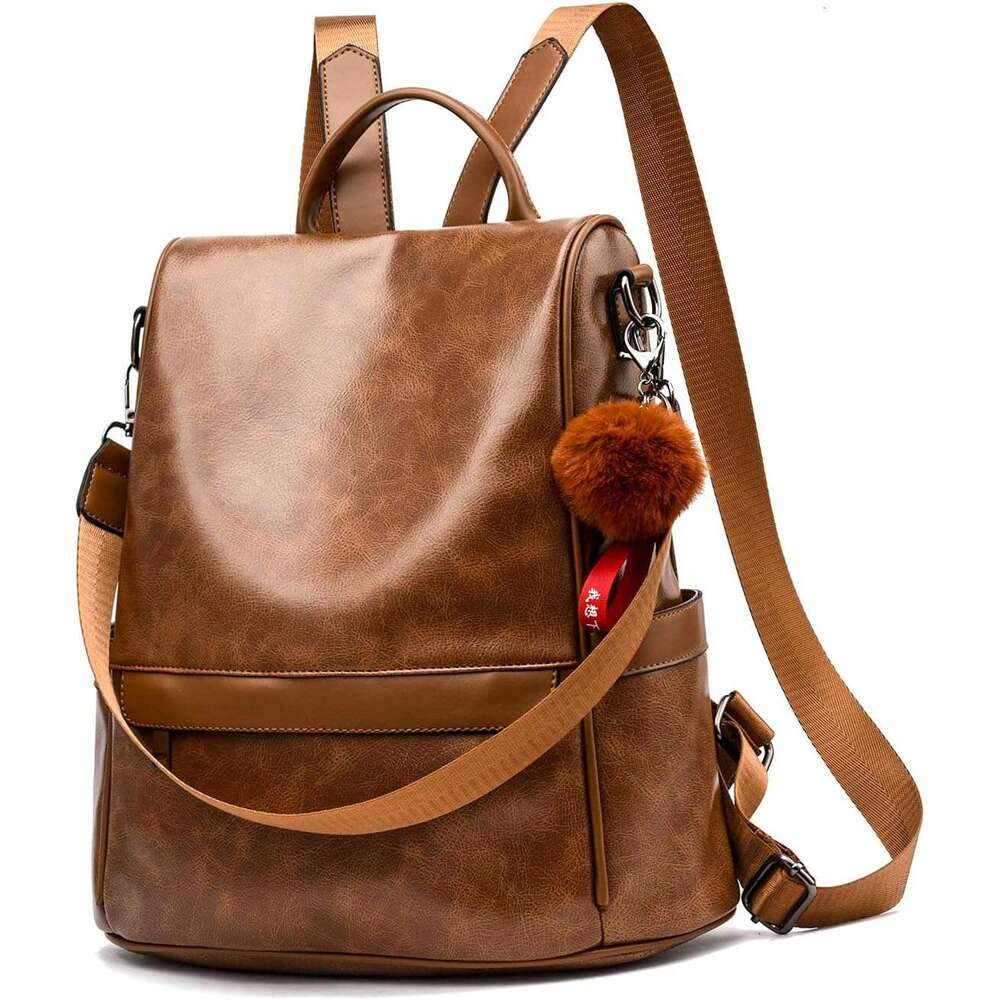Women Backpack Purse PU Leather Anti-theft Casual Shoulder Bag Fashion Ladies Satchel Bags