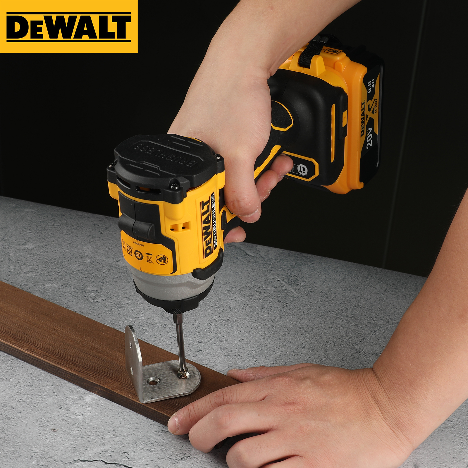 Dewalt DCF850B ATOMIC 20V MAX Brushless Cordless 3-Speed 1/4 in Impact Driver with Batteries and Chargers