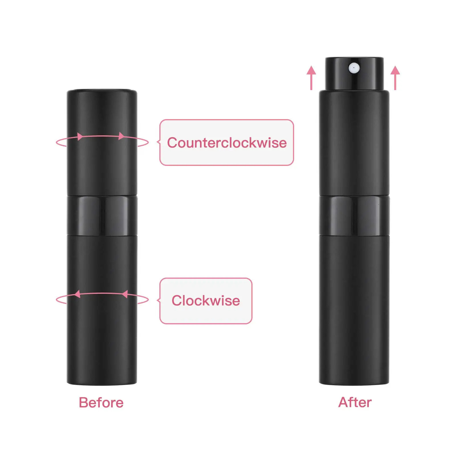 7PCS4 Accessories 8ml Perfume Nebulizer Refillable with 7 Spray Bottles 1 Funnel 1 Straw 1 Dispenser Divan 1 Spring Straw 241225