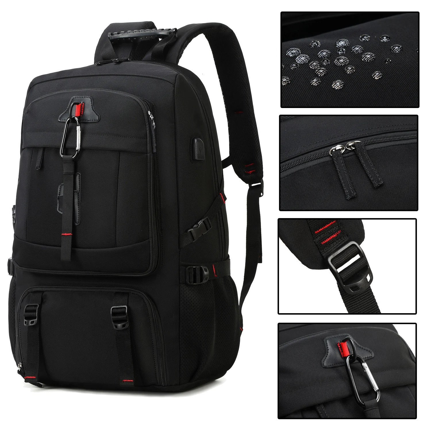 Outdoor backpack for travel 50L waterproof camping backpack for women and men backpack with shoe compartment 241225