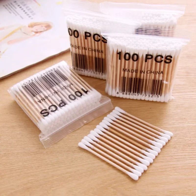 Heallor 500/1000PCS Disposable Make Up Cotton Swabs Double Head Micro Brushes Eyelash Extension Glues Removing Noses Ears Cleani 241226