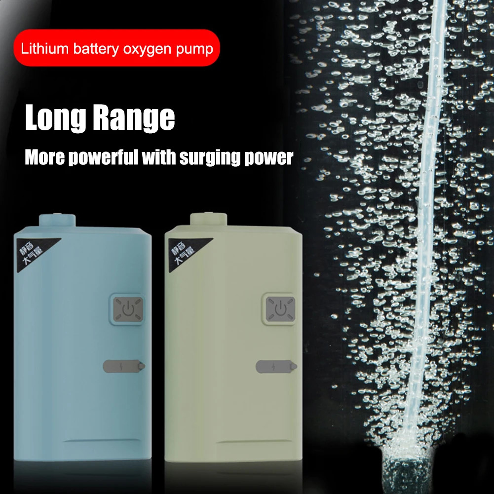 Oxygenation Air Pump Ultra Quiet Oxygenated Fish Tank Pump USB Rechargeable Air Bubbler Aerator Portable for Outdoor Fishing 241225