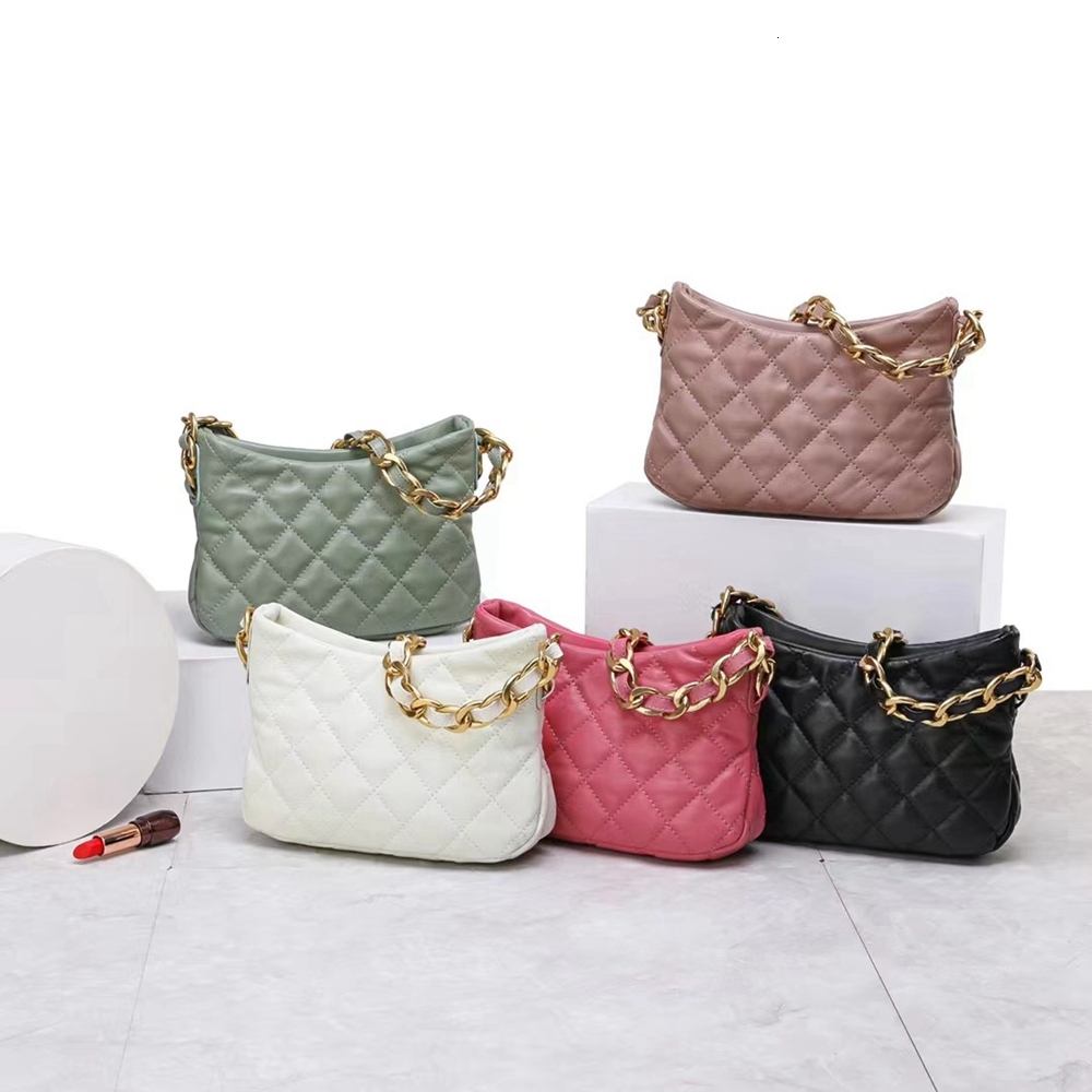 Ladies Fashion Premium Soft Lambskin Dia Embroidery Women Chain Shoulder Strap Versatile Mini Crossbody Bag