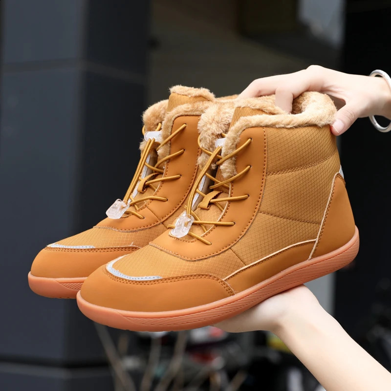 Winter Barefoot Boots Women Winter Snow Boots For WomenPlush Warm Ankle Shoes Non-slip Outdoor Waterproof Hiking Shoes Plus Size241226