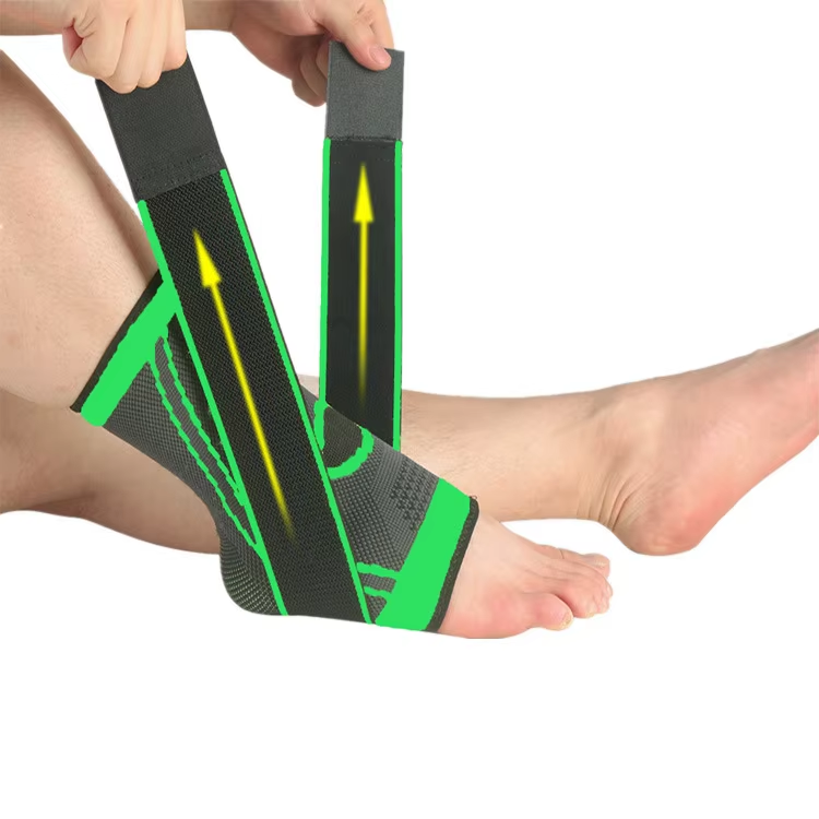 Custom adjustable nylon ankle support sport ankle sleeve