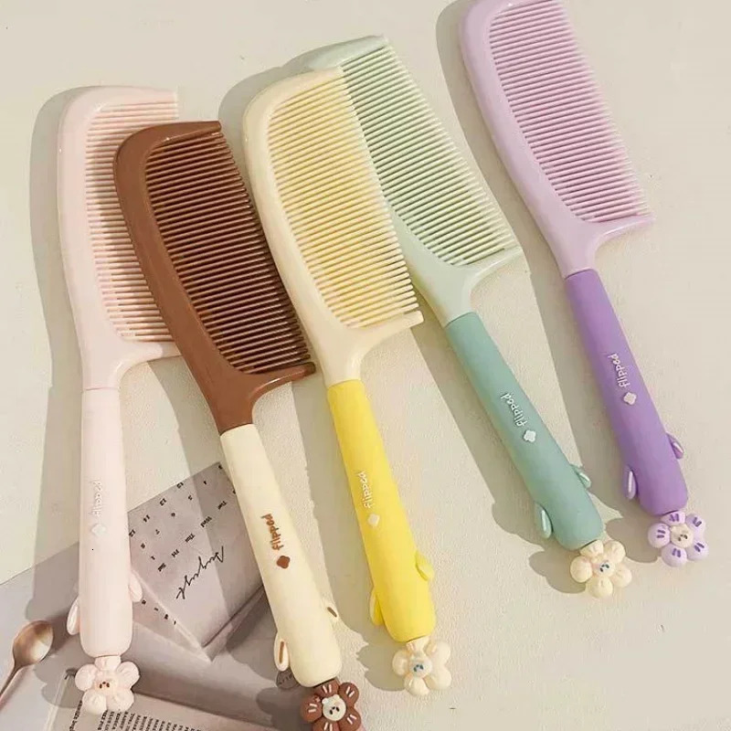 Protable Children Comb Cute Flower Decoration Baby Hairbrush Beauty Hairdressing Combs Student Dormitory Toiletries Hair Care 241225
