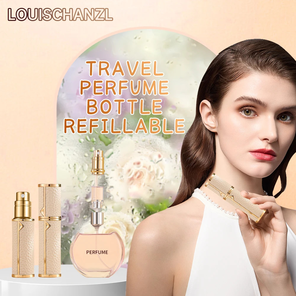 Louischanzl 5ml PU leather mini perfume Atomizer Bottle Sprayer Suitable for Boarding Tight Sealing Travel perfume refill bottle 241225