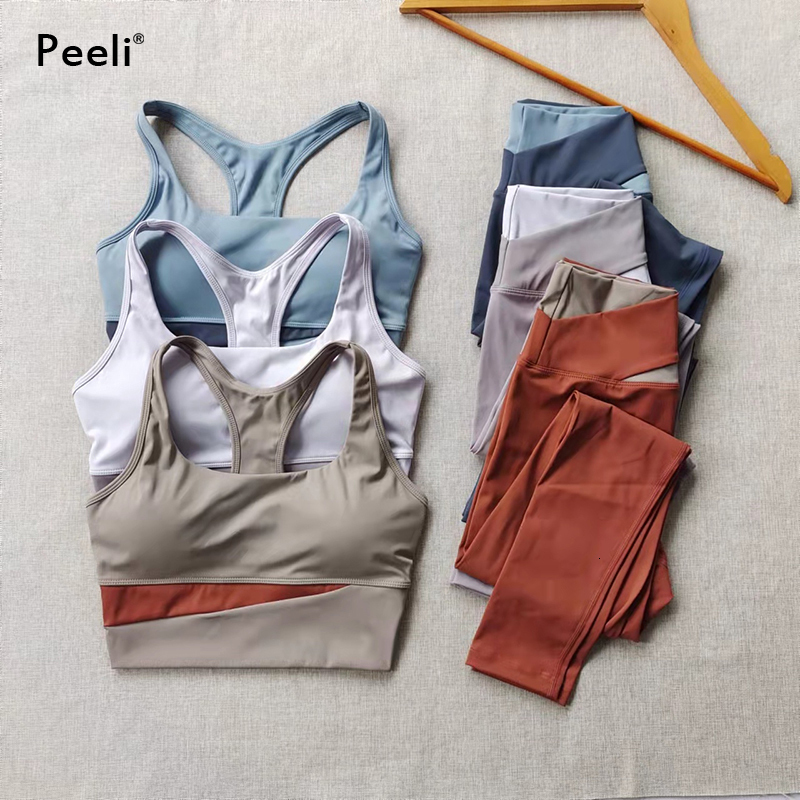 Yoga Women Clothing Suit Sexy Sports Bra High Waist Sport Leggings Athletic 2 Piece Gym Set Workout Outfits Sportswear