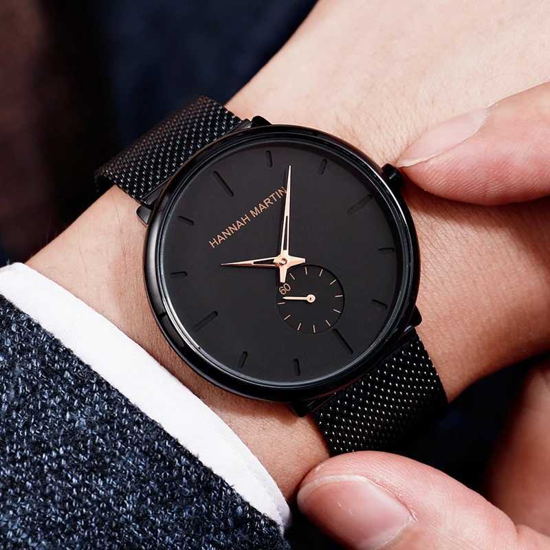 New Arrival Dropship Fashion Simple Design Waterproof Stainless Steel Mesh Small Dial Mens Watch Top Luxury Quartz Relogio Masculino Z241226