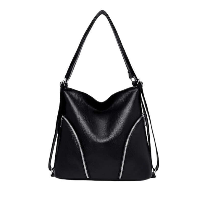 Tote single shoulder diagonal cross bags, large capacity casual travel backpacks, multi-purpose PU backpacks for women