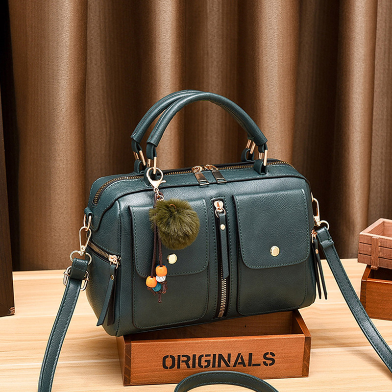 Designer Brand Women's Crossbody 2024 Casual Messenger Shoulder Bags Middle-Aged Mother Handbag Womens Boston Pillow Bag