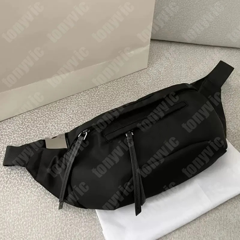 Fashion Nylon Waist Bag For Women Men Casual Belt Bags Zipper Chest Fanny Pack Mens Black Bumbag Leather Crossbody Sport Fannypacks