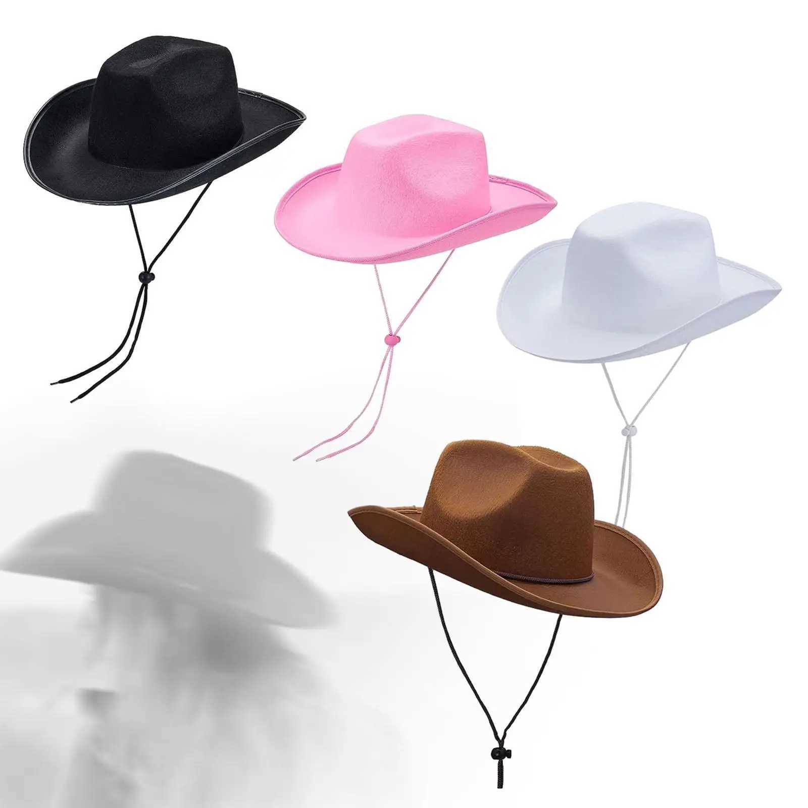 Cowboy hat gentlemans jazz hat casual Tren with adjustable Chin Str sun hat used for photo props holiday travel parties holidays W241225