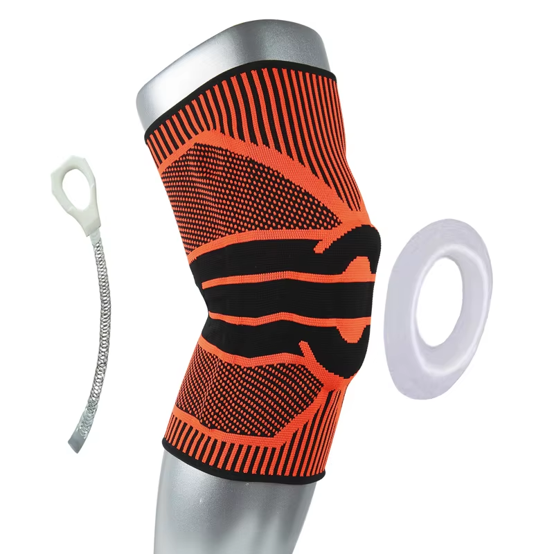 Sport nylon knee sleeve compression knee brace elastic anti-slip basketball knee brace