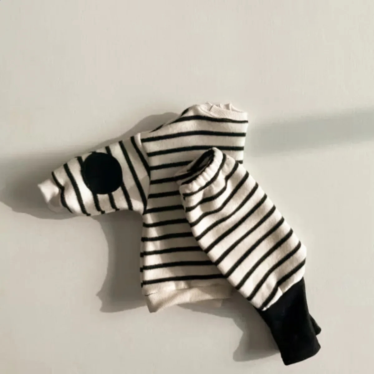 8493 Baby Clothing Set Spring Boys Suit Striped SweatershirtPant Casual 03Year Girls Two Piece 241225