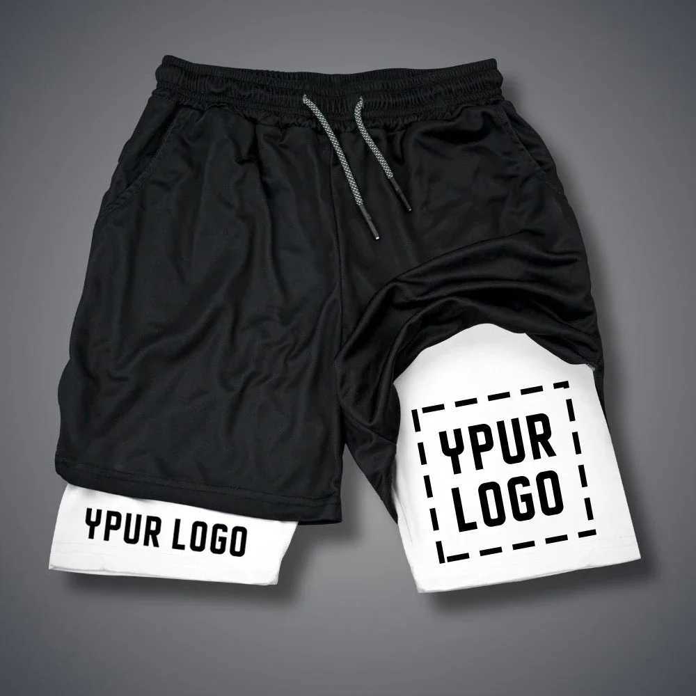 Custom Compression Shorts Men Gym Athletic Pants Your Fitness Sportswear Personalized Double Layer Quick Dry Sports ShortsXJ241226