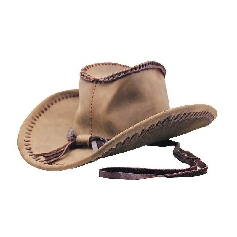 Designer Brand Mens and Womens Seasonal Leather Western Cowboy Hat Visor C Gorras Para Hombres Cs Mens Beanie W241225