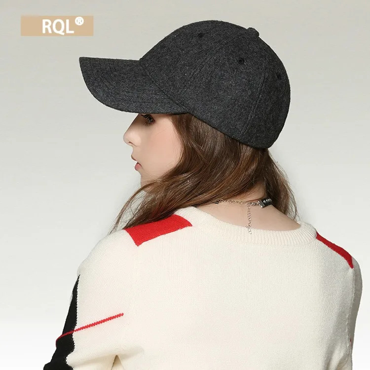 Wool Baseball Cap Womens Autumn and Winter Hat Thickened Keep Warm Female Fashion Trucker Cap Ladies Sport Hat Solid Color 241225