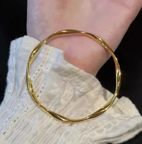 18k non demolding bangles for women big size 64mm 241226