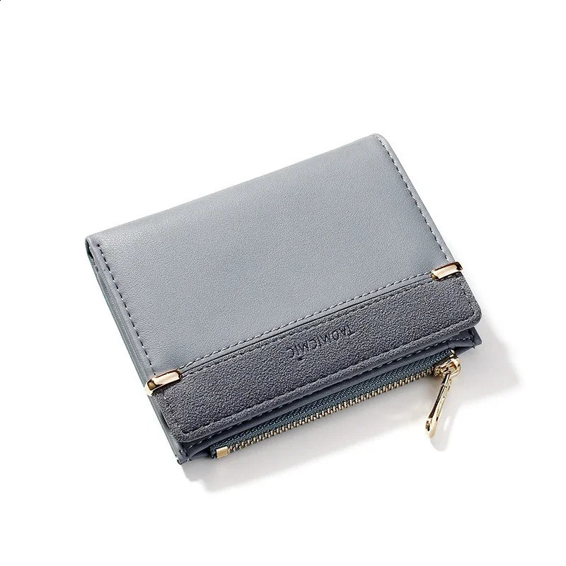 Women Wallets Leather Female Purse Mini Hasp Solid Multi-Cards Holder Fashion Coin Short Wallets Slim Small Wallet Zipper Purses 241224