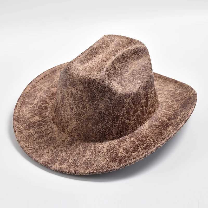 Unisex Retro Western Mens Cowboy Hat Womens Outdoor Gentleman Cowboy Girl Jazz C Sombrero Hombre W241225
