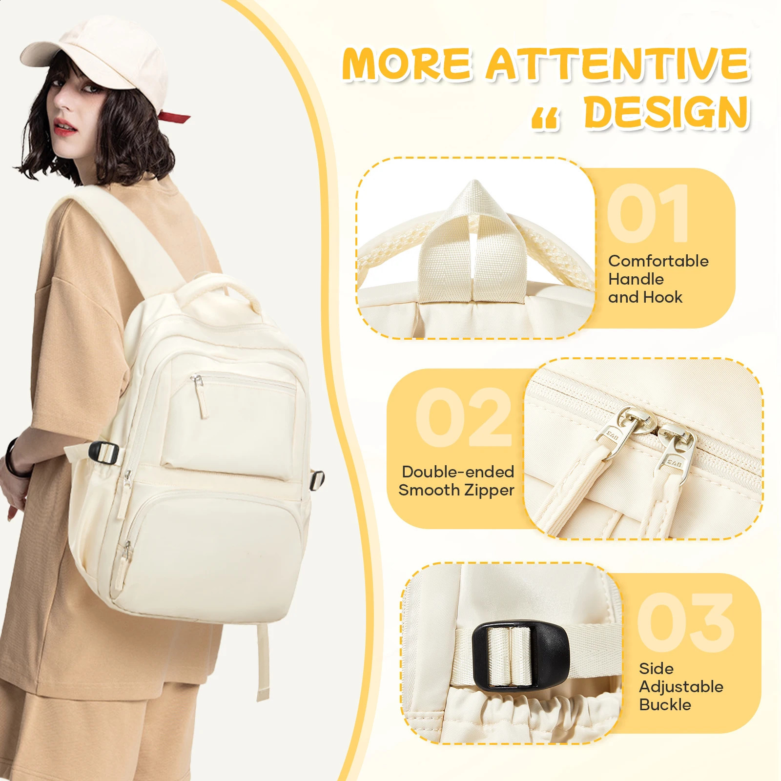 Lightweight Travel Backpack for WomenBusiness Anti Theft 15.6 inch Laptop BackpackWater Resistant College School Computer Bags 241226