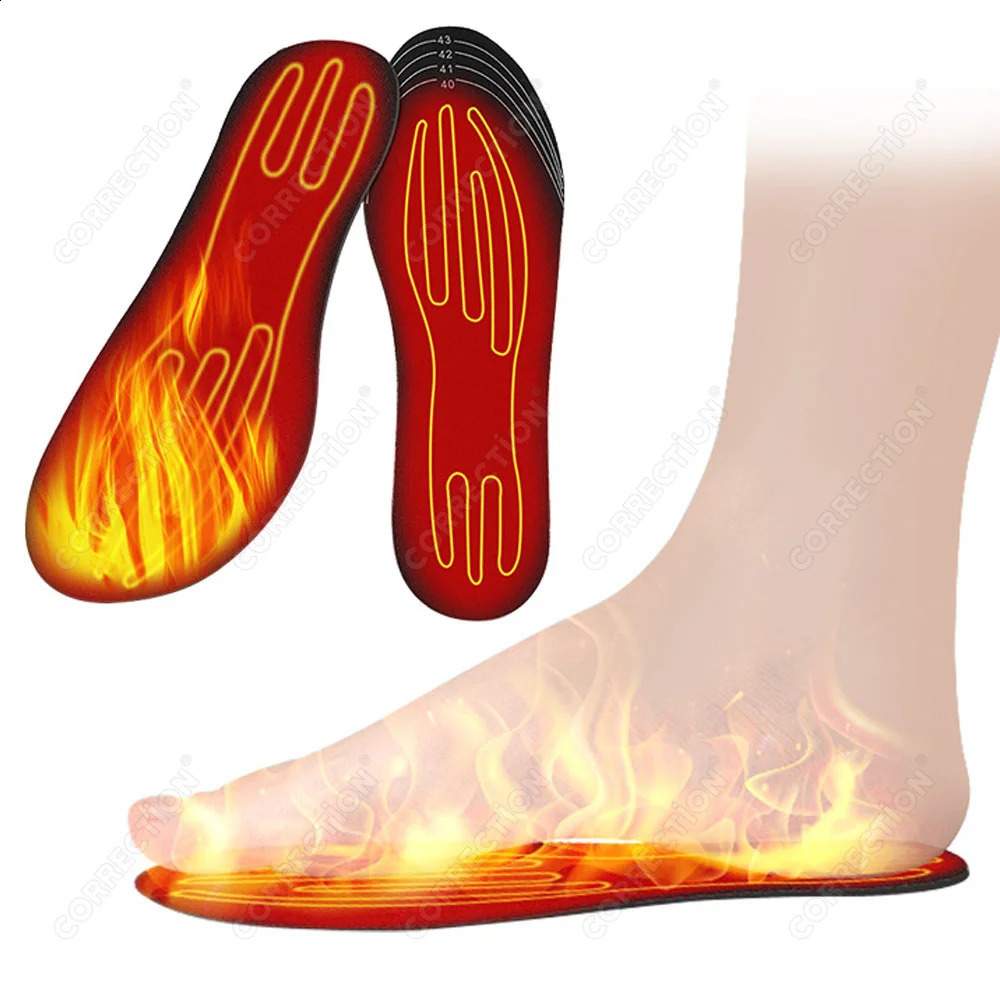 USB Heated Shoe Insoles Electric Foot Warming Pad Feet Warmer Sock Pad Mat Winter Outdoor Sports Heating Insole Winter Warm 241226