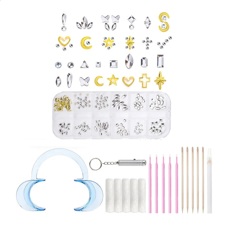 Tooth Gem Kit DIY Teeth Crystals Jewelry Kit Fashionable Teeth Gems Kit Artificial Crystal Tooth Ornaments 241226