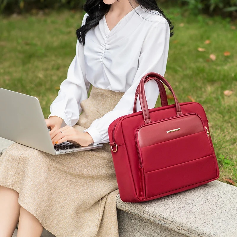 Capacity Briefcase Travel 13 14 15.6in Laptop Document Organizer Shoulder Bag Business Ipad Phone Notebook Storage Handbag X133C 241225